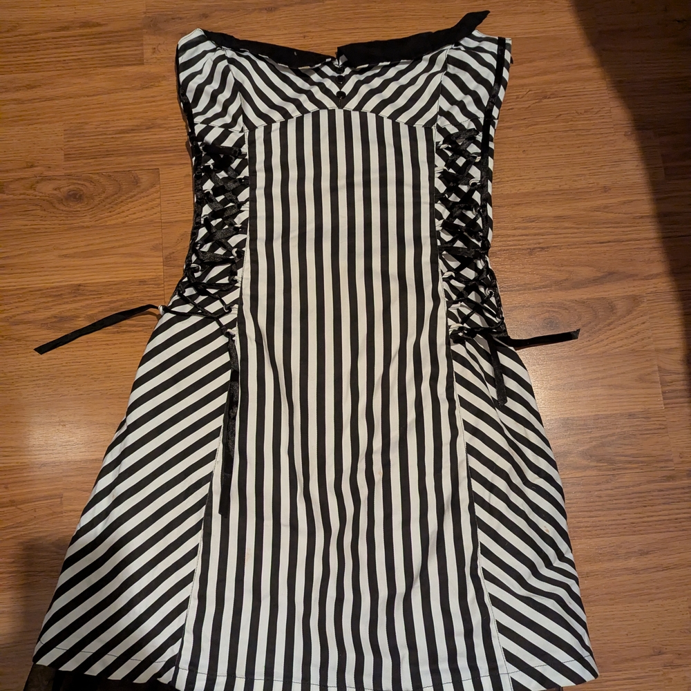Black and White Striped Dress